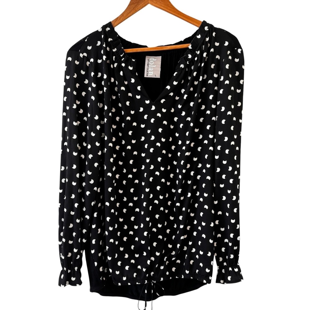 Dolan Half Moon French Quarter Tunic Top Womens XL Black Celestial Whimsigoth